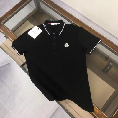 몽클레어 남성 블랙 폴로 반팔티 - Mens Black Tshirts - moc02489x