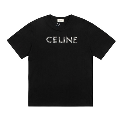 셀린느 남성 크루넥 블랙 반팔티 - Mens Black Tshirts - cel0414x