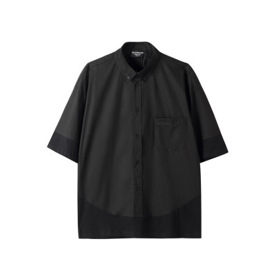 발렌시아가 남성 블랙 폴로 반팔티 - Mens Black Tshirts - bal01564x