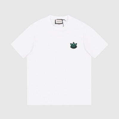 구찌 남/녀 화이트 크루넥 반팔티 - Unisex White Tshirts - guc04889x