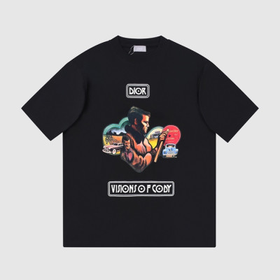 디올 남성 블랙 크루넥 반팔티 - Mens Black Tshirts - dio01876x