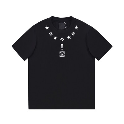 지방시 남성 크루넥 블랙 반팔티 - Mens Black Tshirts - giv0732x