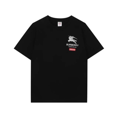 버버리 남성 블랙 크루넥 반팔티 - Mens Black Tshirts - Bur04371x