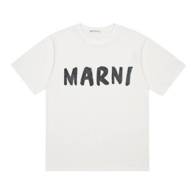 마르니 남성 클래식 아이보리 반팔티 - Marni Mens Ivory Tshirts - Mar08x