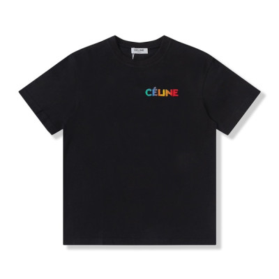 셀린느 남성 크루넥 블랙 반팔티 - Mens Black Tshirts - cel0435x