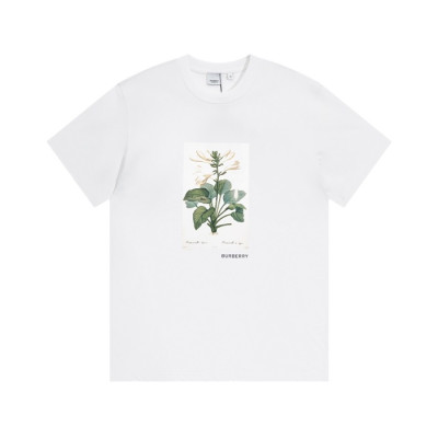 버버리 남성 화이트 크루넥 반팔티 - Mens White Tshirts - Bur04381x