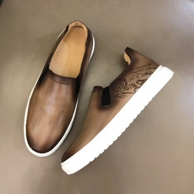 벨루티 남성  클래식 카멜 슬립온 - Mens Camel Slip-ons - ber0100x