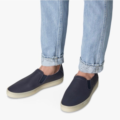 벨루티 남성  클래식 블루 슬립온 - Mens Blue Slip-ons - ber0109x