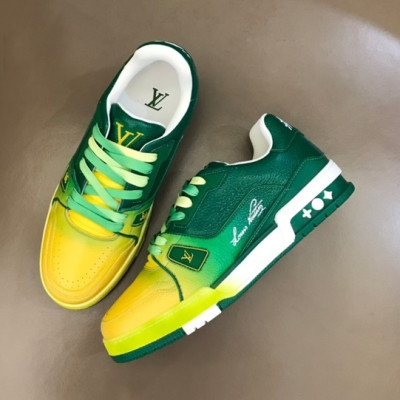 루이비통 남/녀 Trainer 그린 스니커즈 - Unisex Green Sneakers - lou04979x