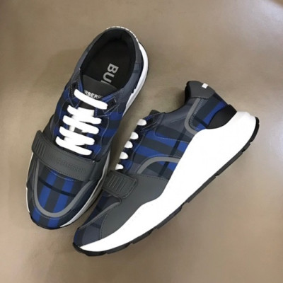 버버리 남성 벨크로 네이비 스니커즈 - Mens Navy Sneakers - bur04413x