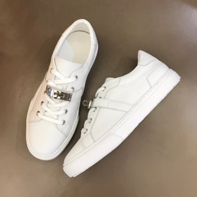 에르메스 남성 클래식 화이트 스니커즈 - Mens White Sneakers - her0784x