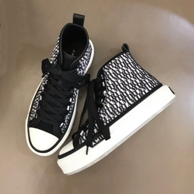 아미리 남성 블랙 하이탑 스니커즈 - Mens Black Sneakers - amir0358x