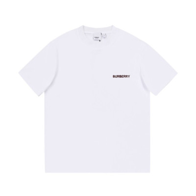 버버리 남성 화이트 크루넥 반팔티 - Mens White Tshirts - Bur04424x