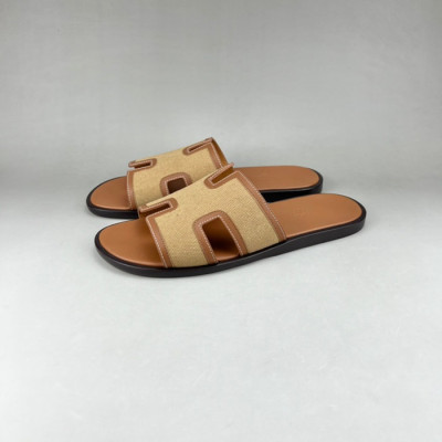 에르메스 남성 카멜 이지미르 - Mens Camel Slippers - her0789x