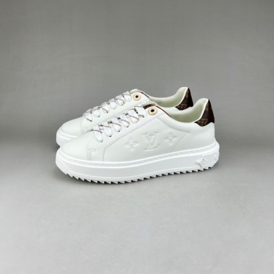 루이비통 남/녀 화이트 스니커즈 - Mens Unisex Sneakers - lou05040x