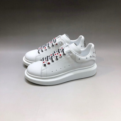 알렉산더맥퀸 남/녀 화이트탭 스니커즈 - Unisex White Sneakers - alx0119x