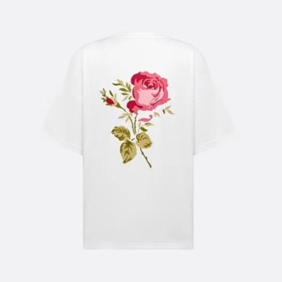 디올 남성 화이트 크루넥 반팔티 - Mens White Tshirts - dio01984x