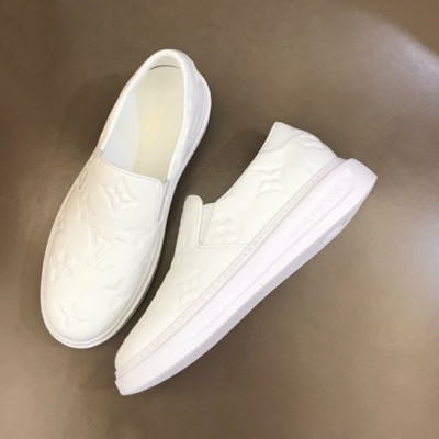 루이비통 남성 모노그램 화이트 로퍼 - Mens White Loafer - lou05089x