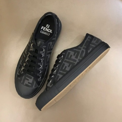 펜디 남/녀 Domino 블랙 스니커즈 - Unisex Black Sneakers - fen01262x