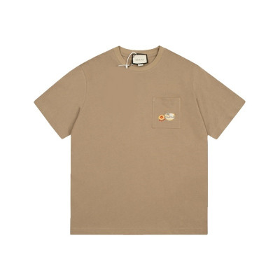 구찌 남/녀 카멜 크루넥 반팔티 - Unisex Camel Tshirts - guc05012x