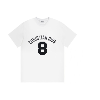 디올 남성 화이트 크루넥 반팔티 - Mens White Tshirts - dio02028x