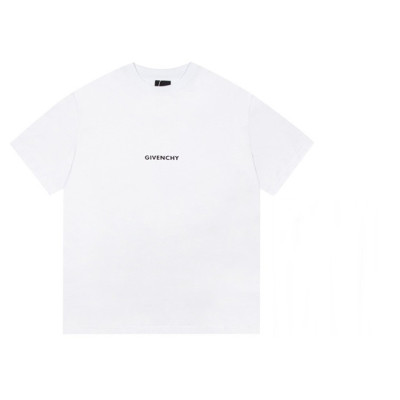 지방시 남성 크루넥 화이트 반팔티 - Mens White Tshirts - giv0818x