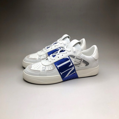 발렌티노 남/녀 Logo 블루 스니커즈 - Unisex Blue Sneakers - val0284x