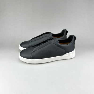 제냐 남성 이니셜 블랙 스니커즈 - Mens Black Sneakers - zeg0387x