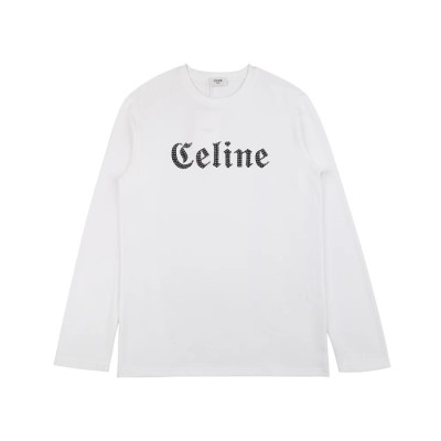 셀린느 남성 모던 화이트 긴팔티 - Celine Mens White Tshirts - cel0452x