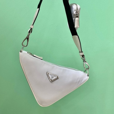 프라다 여성용 Couple 화이트 크로스백 - Womens White Shoulder Bag - pra02797x