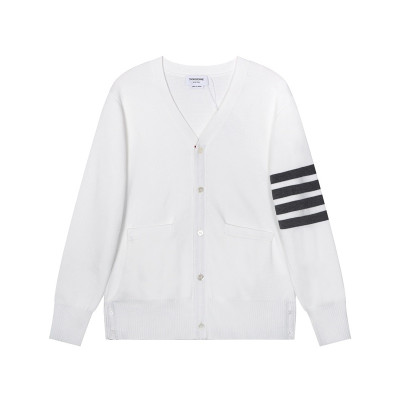 톰브라운 남성 브이넥 화이트 가디건 - Mens White Cardigan - thom0609x