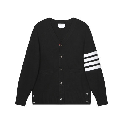 톰브라운 남성 브이넥 블랙 가디건 - Mens Black Cardigan - thom0610x