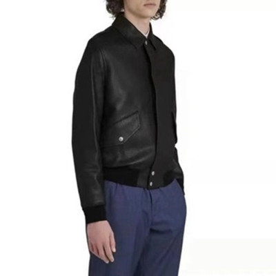 루이비통 남성 블랙 가죽 자켓 - Louis vuitton Mens Black Jackets - lou05273x