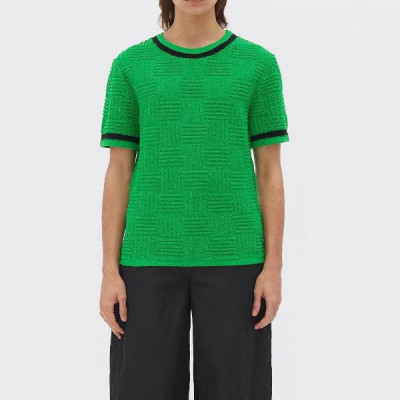 보테가베네타 여성 크루넥 그린 반팔티 - Bottega veneta Womens Green Tshirts - bot435x