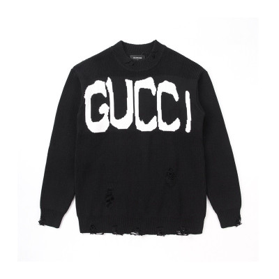 구찌 남성 블랙 크루넥 니트 - Gucci Mens Black Knits - guc05257x