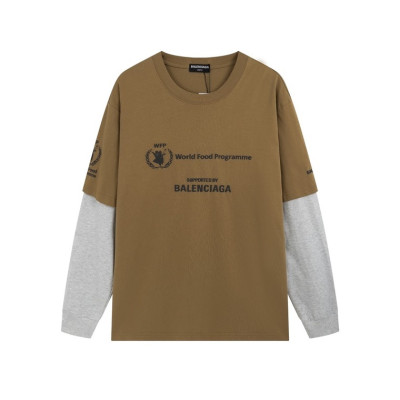 발렌시아가 남성 카멜 맨투맨 - Balenciaga Mens Camel Tshirts - bal01727x