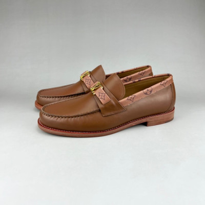 루이비통 남성 모던 카멜 로퍼 - Louis vuitton Mens Camel Loafer - lou05336x