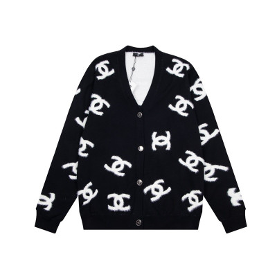 샤넬 여성 브이넥 블랙 가디건 - Chanel Women Black Cardigan - cnl0931x