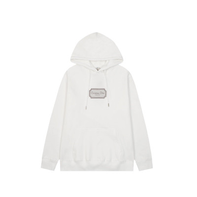 디올 남자 캐쥬얼 화이트 후드티 - Dior Mens White Hoodie - dio02194x