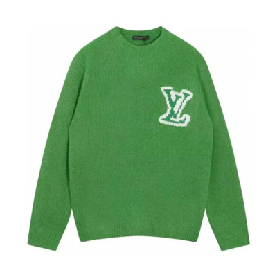 루이비통 남성 그린 크루넥 니트 - Louis vuitton Mens Green Sweaters - lv002x