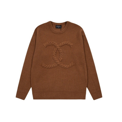 샤넬 남성 브라운 크루넥 니트 - Chanel Mens Brown Knits - ch001x