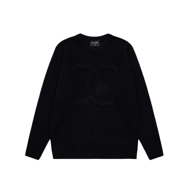 샤넬 남성 블랙 크루넥 니트 - Chanel Mens Black Knits - ch003x