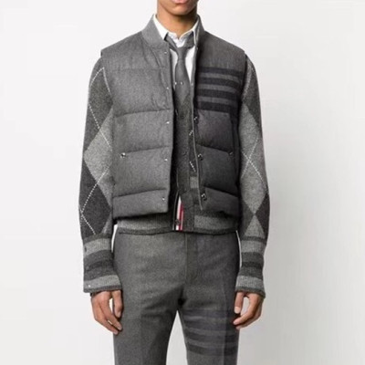 톰브라운 남성 그레이 다운 베스트 - Thom Browne Mens Gray Best - thom0664x