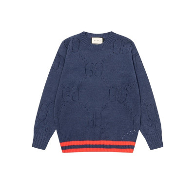 구찌 남성 블루 크루넥 니트 - Gucci Mens Blue Knits - gu0015x