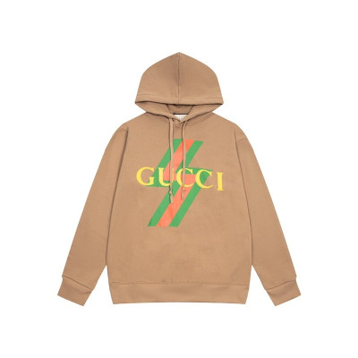 구찌 남/녀 트렌디 카멜 후드티 -  Gucci Unisex Camel Hoodie - gu0017x