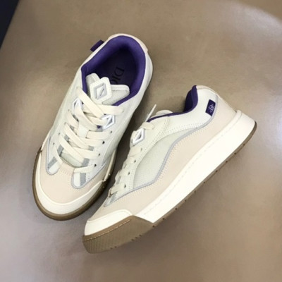 디올 남/녀 화이트 스니커즈 - Dior Unisex White Sneakers - dio02223x