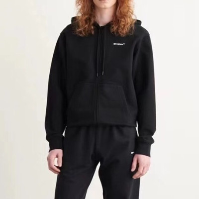 오프화이트 남성 캐쥬얼 블랙 후드티 - Off-white Mens Black Hoodie - off0879x