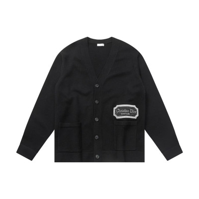 디올 남성 블랙 브이넥 가디건 - Dior Mens Black Cardigan - di09x