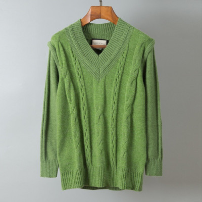 구찌 남성 그린 브이넥 니트 - Gucci Mens Green Knits - gu54x