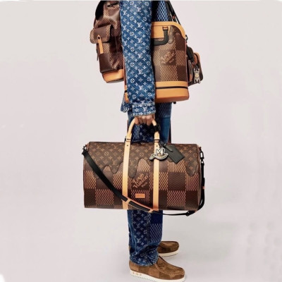 루이비통 남성 니고 브라운 키폴 - Louis vuitton Mens Brown Keepall - lv114